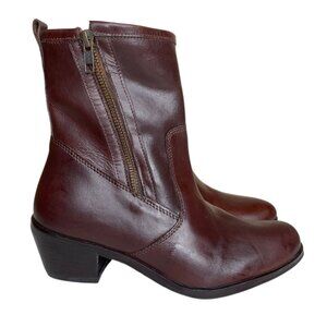 M.I.A. Jive Brown Leather Ankle Boots Size 7